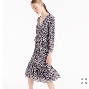 J.crew Ruffle-hem dress in paisley floral